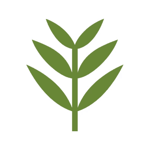 an icon of a green plant with leaves on it
