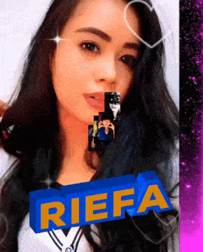 a picture of a woman with the name riefa written on it