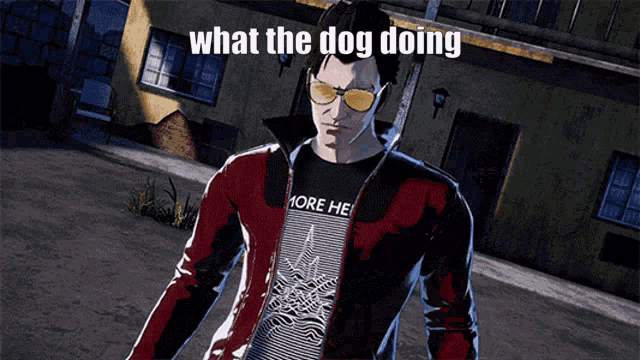 No More Heroes What The Dog Doin GIF - No More Heroes What The Dog Doin What The Dog Doing GIFs