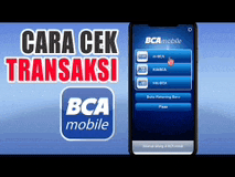 a bca mobile app is displayed on a blue background
