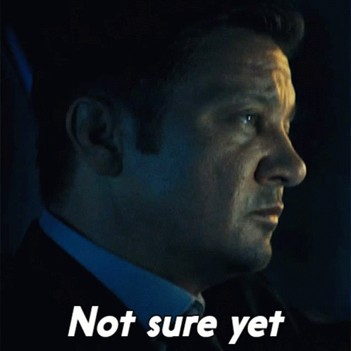 Not Sure Yet Mike Mclusky GIF - Not Sure Yet Mike Mclusky Jeremy Renner GIFs