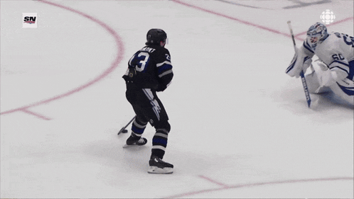 a hockey player with the number 23 on their jersey