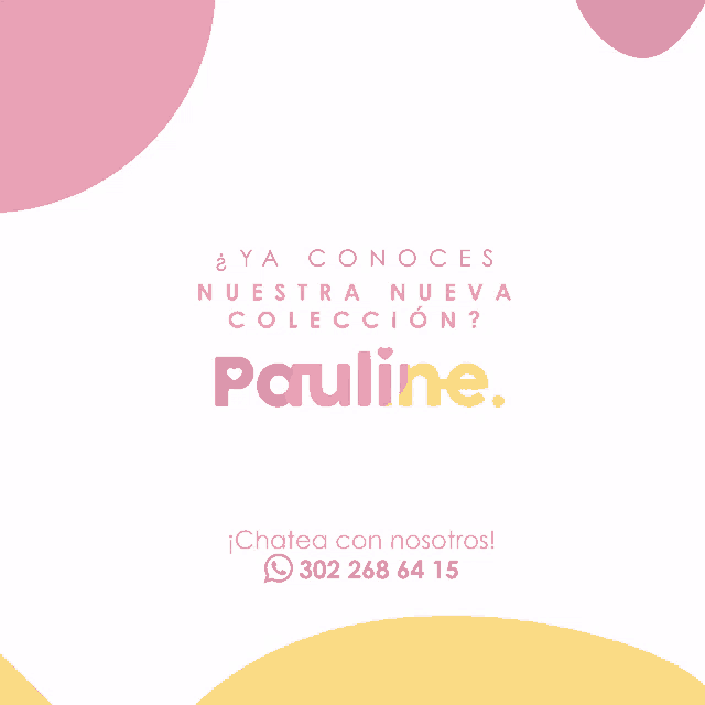 a colorful advertisement for pauline shows a phone number