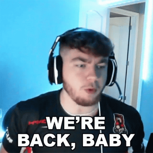 Were Back Baby Superevan GIF - Were Back Baby Superevan We Have Returned GIFs