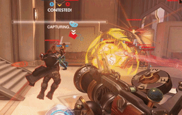 a screenshot of a video game with the words contested and capturing