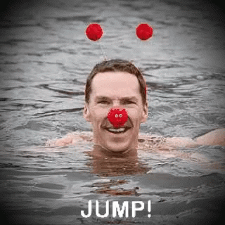 Rednose Swimming GIF - Rednose Swimming Benedict Cumberbatch GIFs