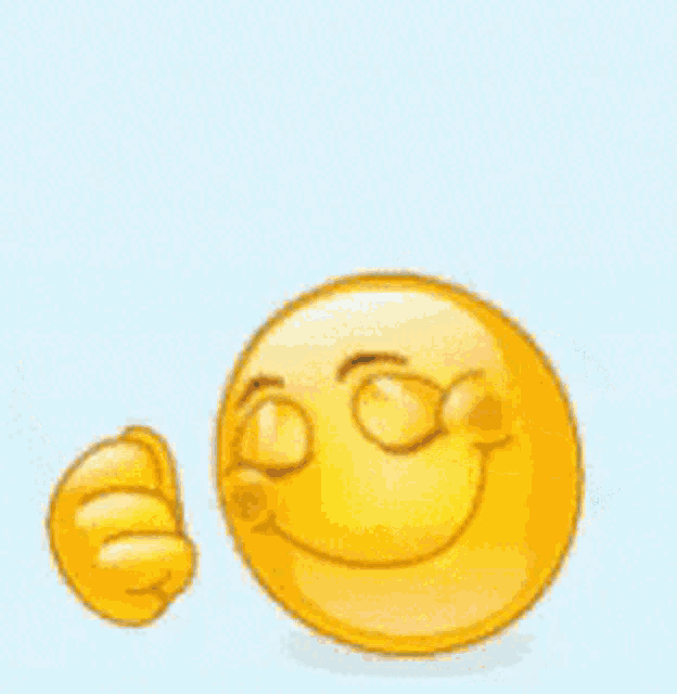 a smiley face giving a thumbs up sign
