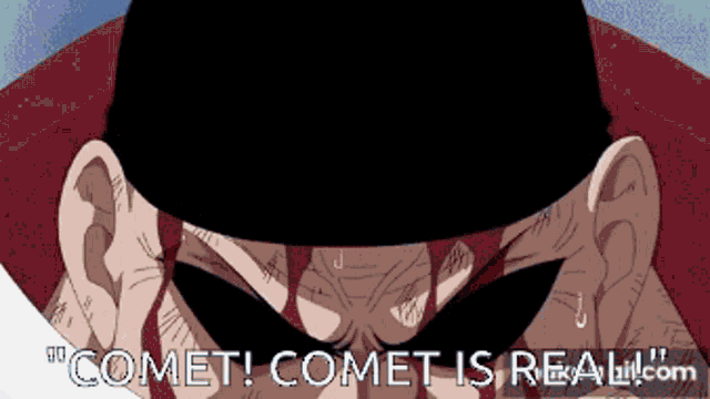 a picture of a man with blood on his face and the words comet comet is real.com
