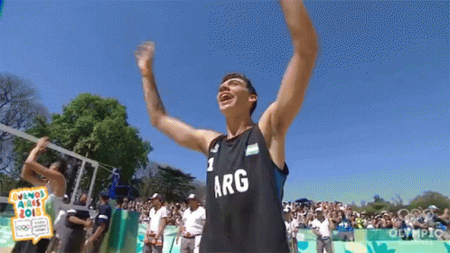 Mens Beach Volleyball Raise The Roof GIF - Mens Beach Volleyball Raise The Roof Celebrate GIFs