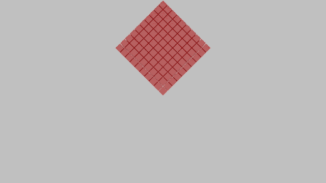 a heart made out of red cubes on a gray background