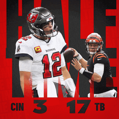 Tampa Bay Buccaneers (17) Vs. Cincinnati Bengals (3) Half-time Break GIF