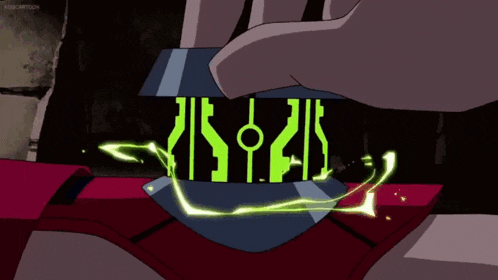 a cartoon drawing of a person holding a device that says ' xyz '