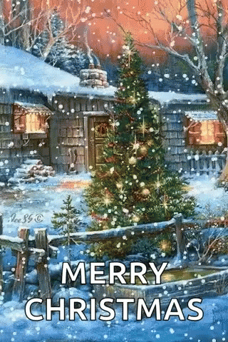 Merry Christmas Snowing GIF - Merry Christmas Snowing Christmas Tree GIFs