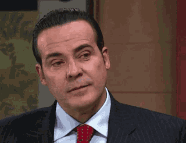 a man in a suit and tie is looking at the camera