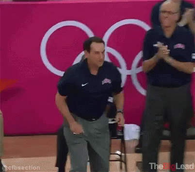 Coach K GIF - Coach K Excited Jumping GIFs