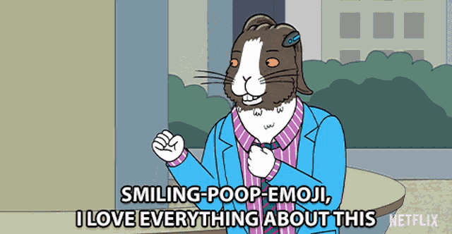 Smiling Poop Emoji I Love Everything About This Bojack Horseman GIF - Smiling Poop Emoji I Love Everything About This Bojack Horseman I Love Everything GIFs