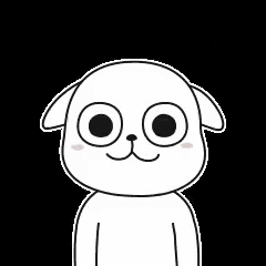 a cartoon dog is making a funny face and crossing his arms .