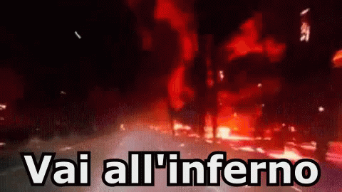 Inferno Vai All'Inferno Fuoco Fiamme GIF - Hell Go To Hell Fire GIFs