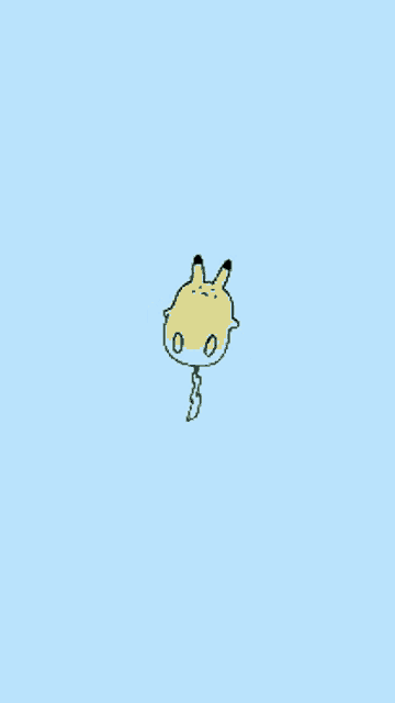 a cartoon drawing of a pig laying on its back on a light blue background