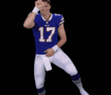 a man in a blue jersey with the number 17 on it