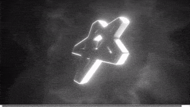 a black and white image of a glowing star with smoke coming out of it