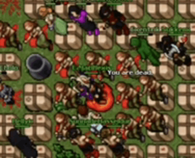 a screenshot of a video game with the words " you are dead "