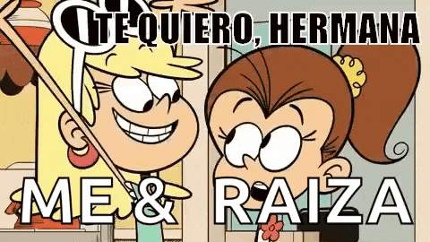 two cartoon characters from the loud house are standing next to each other .