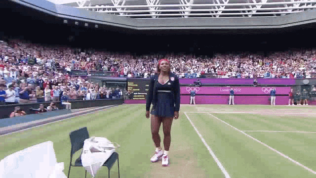 Serena Williams Wins Womens Singles Gold GIF - Serena Williams Wins Womens Singles Gold London GIFs