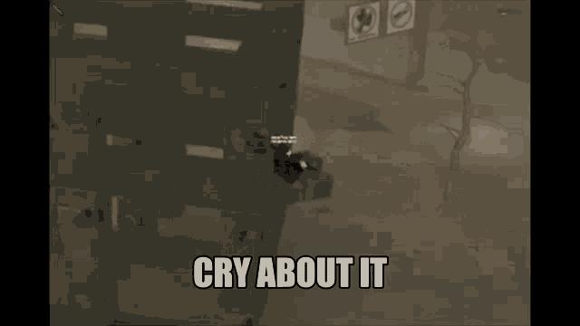 a man is flying through the air with the words cry about it written below him