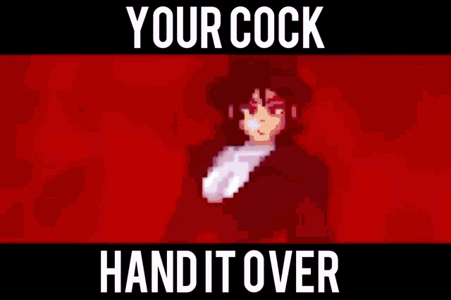 a pixel art of a man in a top hat standing in front of a red background .