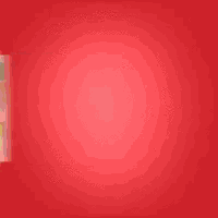 a yellow folder on a red background with a pen in it .