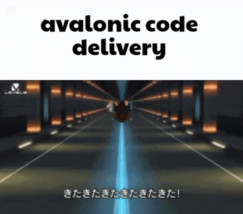 a video game scene with the words avalonic code delivery on the top