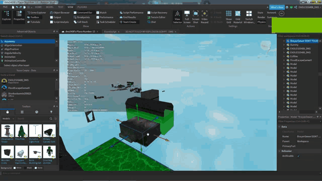 a screenshot of a program called roblox