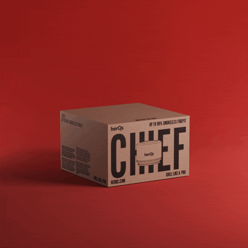 a box that says chef on the front of it