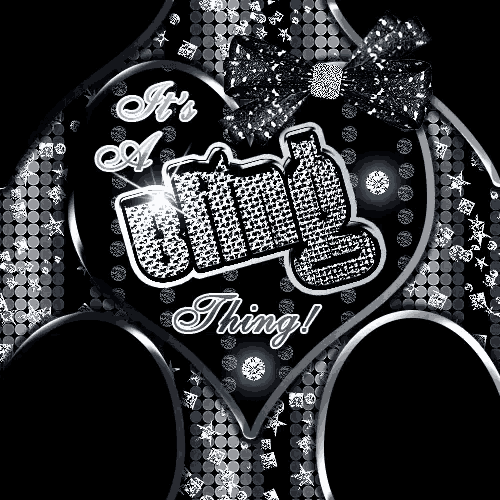 a black heart with the words it 's a bling thing written on it