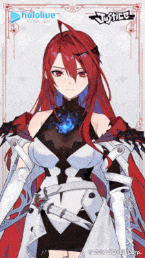 a girl with red hair is standing in front of a sign that says justice