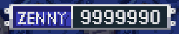 a blue and white sign that says zenny 999999999