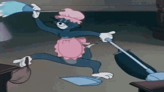 Tom Jerry Cleaning House Tomjerry GIF