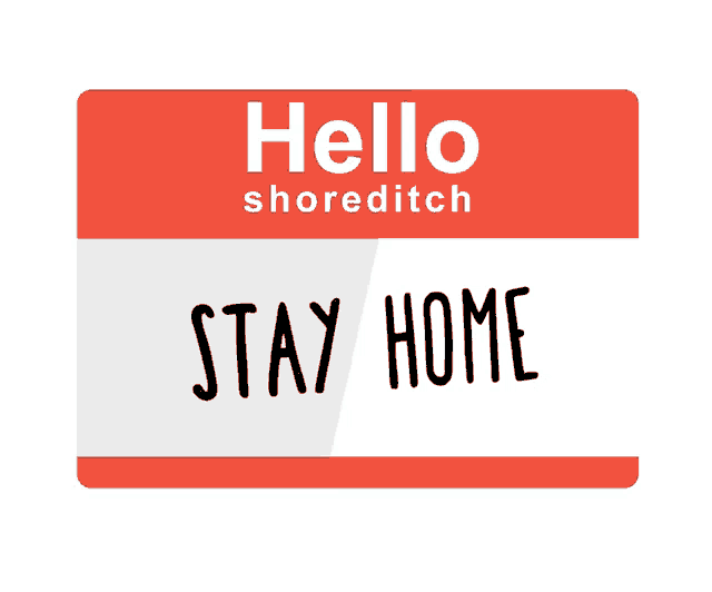 a name tag that says hello shoreditch and chill on it