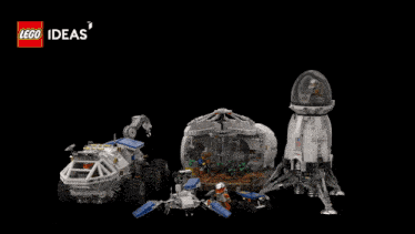 an advertisement for lego ideas with a picture of a space ship and the words " please support astronaut mark watney and let 's get him home "