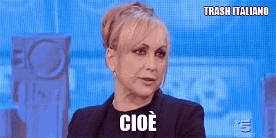 a woman is talking on a television show in a foreign language and says cioe .