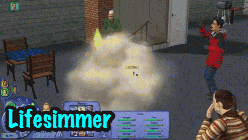 a screenshot of a video game with the words lifesimmer on the bottom