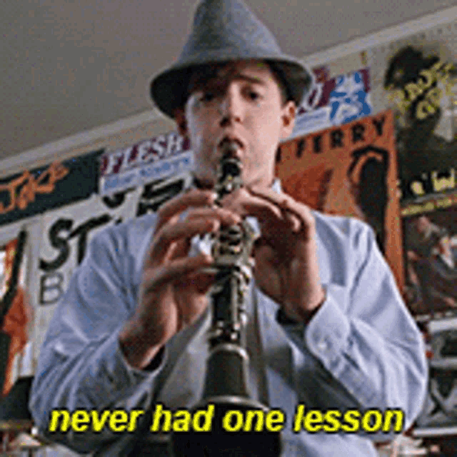 Ferris Bueller Never Had One Lesson GIF - Ferris Bueller Never Had One Lesson Clarinet GIFs