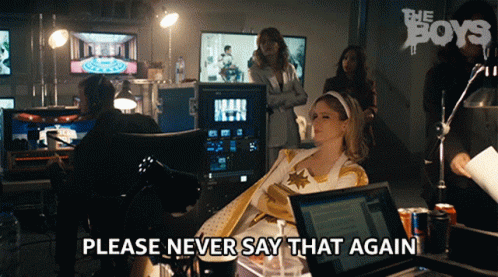 Please Never Say That Again Starlight GIF - Please Never Say That Again Starlight Erin Moriarty GIFs