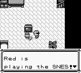 a black and white screenshot of a video game with a character talking to another character .