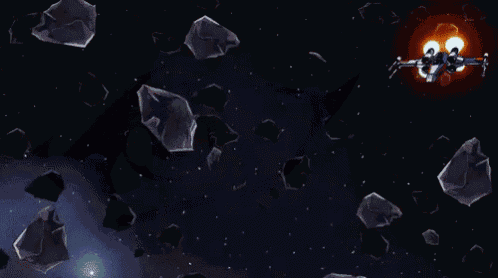 a white and red x-wing fighter jet is flying through the air
