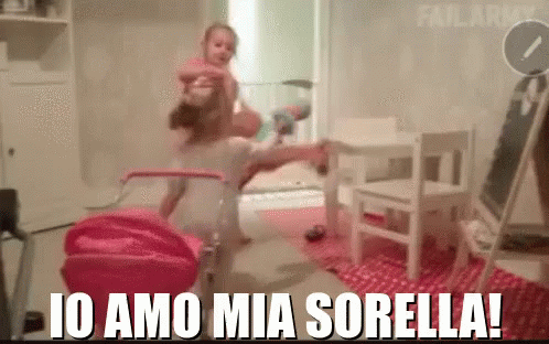 Sorella Sorelle Ti Odio Ti Amo Ti Adoro Picchio GIF - I Love My Sister GIFs