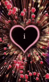 a heart with the letter i in the middle