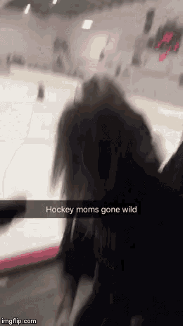 a hockey mom 's gone wild is written on a snapchat