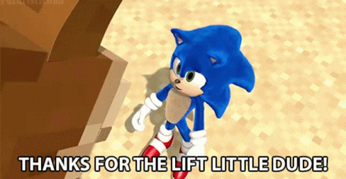 Thanks For The Lift Little Dude Sonic GIF - Thanks For The Lift Little Dude Sonic Thanks For The Lift GIFs